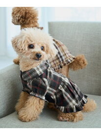 【DOG】襟付きチェックワンピース ROPE' PICNIC PASSAGE ロペピクニック ペット用品 ペットウェア・ペット服 ネイビー ベージュ【送料無料】[Rakuten Fashion]