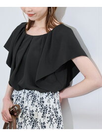 【SALE／30%OFF】ラッフルスリーブブラウス/通勤対応 ROPE' PICNIC ロペピクニック トップス シャツ・ブラウス ホワイト ブラック【RBA_E】[Rakuten Fashion]