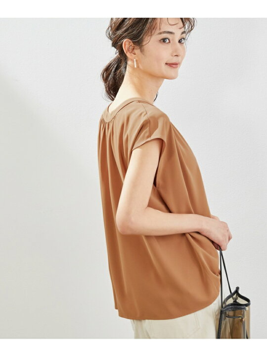 楽天市場】【SALE／60%OFF】【2WAY】とろみ合繊ギャザーブラウス ROPE 