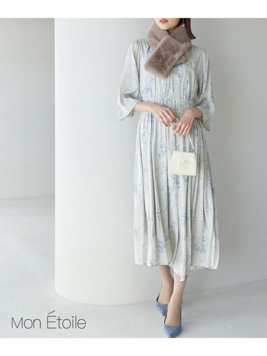 楽天市場 一部店舗限定 Mon E Toile シノワズリdress Rope Picnic ロペピクニック ワンピース ワンピースその他 グレー グリーン パープル 送料無料 Rakuten Fashion Rope Picnic ロペピクニック