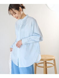 【SALE／20%OFF】ピンタックシャツブラウス/リンクコーデ ROPE' PICNIC ロペピクニック トップス シャツ・ブラウス ホワイト ネイビー ブルー【RBA_E】【送料無料】[Rakuten Fashion]