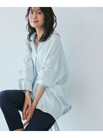 【SALE／11%OFF】スキッパーシャツ ROPE' PICNIC ロペピクニック トップス シャツ・ブラウス グレー ホワイト ブルー【RBA_E】【送料無料】[Rakuten Fashion]
