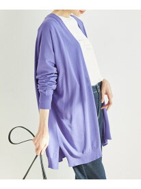 【SALE／50%OFF】【WEB限定カラー:ネイビー】UVカット&洗濯機OK/Aラインカーディガン ROPE' PICNIC ロペピクニック トップス カーディガン ブラック グレー ブラウン グリーン ネイビー パープル イエロー【RBA_E】[Rakuten Fashion]