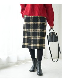 【WEB限定】coffeeチェックアイラインスカート ROPE' PICNIC ロペピクニック スカート その他のスカート ブラック ブラウン ネイビー【送料無料】[Rakuten Fashion]