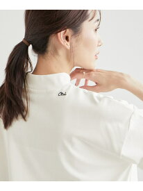 汗染み防止・接触冷感/アソートロゴモックネックTシャツ ROPE' PICNIC ロペピクニック トップス カットソー・Tシャツ ホワイト ブラック グレー[Rakuten Fashion]