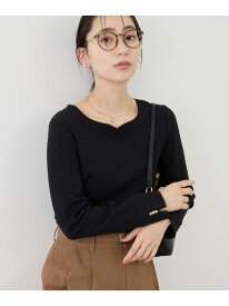 【SALE／10%OFF】ハートネックリブジャケットインナー ROPE' PICNIC ロペピクニック トップス カットソー・Tシャツ ホワイト ブラック ブルー【RBA_E】【送料無料】[Rakuten Fashion]