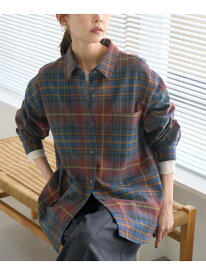 【SALE／20%OFF】チェックネルシャツ/リンクコーデ ROPE' PICNIC ロペピクニック トップス シャツ・ブラウス オレンジ ブルー グレー ベージュ【RBA_E】【送料無料】[Rakuten Fashion]