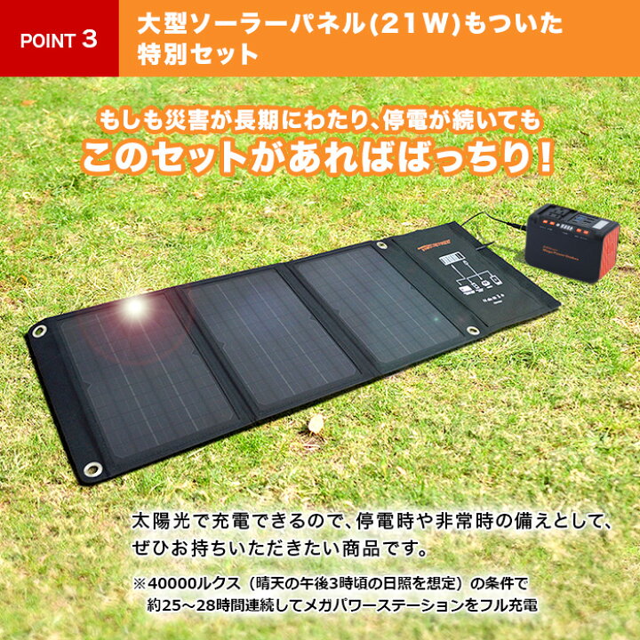 ③【特別価格/訳あり 】新品セット 売り ソーラーパネル45w+ポータブル 