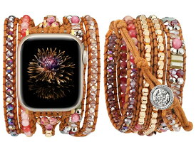 Apple Watch バンド/アップルウォッチ 38mm 40mm 41mm バンド,Apple Watchに対応 アップルウォッチ天然石ボヘミアン風ブレスレット apple watch女性レデースベルト iwatch可愛いバンド オシャレ手作り多層巻きベルト 長さを調節でき