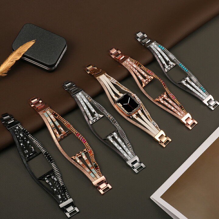 楽天市場】Apple Watch バンド アップルウォッチ ベルト ボヘミアン
