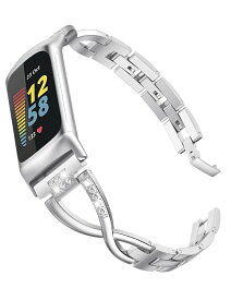 ＼最大100％ポイントバック!マラソン限定／Fitbit Charge5バンド Fitbit Charge 5に対応 Fitbit Charge5金属製バンド Charge5レディースバンド ダイヤモンドキラキラ交換ベルト