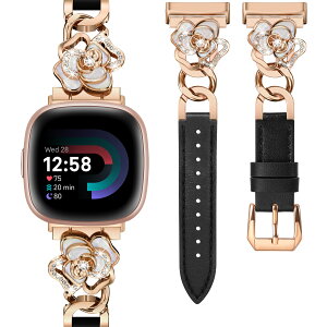 TOYOUTHS Fitbit Versa3/4 �o���h Fitbit Sense /Sense2�x���g �� �v�� �u�����u���� �_�C�������h ���f�B�[�X ����Ȃ� ���킢�����[�Y�t�����[�� �L���L�� ���������\ ������� �������U�[�o���h �_��