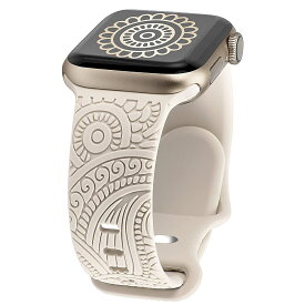 Apple Watch バンド/アップルウォッチ 42mm 44mm 45mm iWatch Series SE/Ultra/8/7/6/5/4/3/2/1に対応 柔らかいスポーツバンド シリコン製交換ベルト 彫刻入りバンド レーザーデザイン 通気 耐衝撃 防汗 男性 女性 レディース
