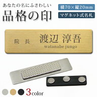 名札 マグネット式 名入れ 刻印 ステンレス ネームプレート ネームタグ シルバー ゴールド ブラック 会社…
