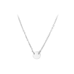 【訳あり アウトレット】 イニシャル コイン ネックレス 2色 ステンレス ペンダント コインネックレス 小豆チェーン シルバー ゴールド