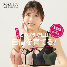 【15%OFFクーポン★SS限定】公式 ROSABLU ジャストフィットナイトブラ 1枚 脇高 美胸 バストアップ バストケア 盛れる カップ一体 ノンワイヤー 大きいサイズ 育乳ブラ 谷間 補正 下着 横流れ 背肉 一体 ロザブルー