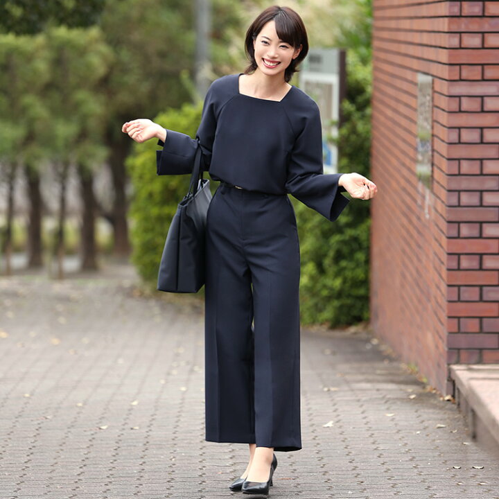 楽天市場】ワイドパンツ レディース 秋冬 スーツ パンツ 入園式 卒業式  