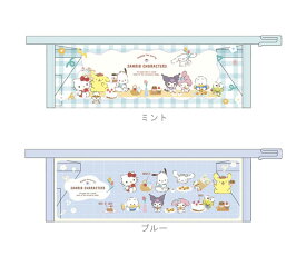 サンリオ フチイロペンポーチ ペンポーチ ペンケース クリアポーチ おしゃべりティータイム ミント ブルー マイメロディ クロミ シナモロール ハローキティ ポチャッコ 小物入れ Sanrio 筆箱 ティーズファクトリー 5543871OM 5543872OB