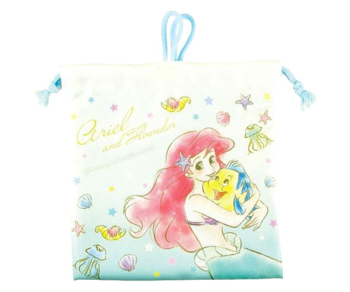 楽天市場 ネコポス対象品 アリエル ディズニーアリエル 巾着 巾着袋 内ポケット付きフラット巾着 ディズニー キャラクターグッズ Disneyzone ディズニープリンセス アリエル リトルマーメイドアリエル cm cm ar ｒｏｓｅ ｃａｔ