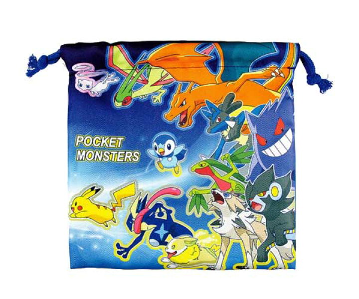 楽天市場 ネコポス対象品 ポケットモンスター ギャザー フラット巾着 巾着袋 ポケモン ポケットモンスター ピカチュウ リザードン ワンぱち ミュウ キャラクターグッズ gt ｒｏｓｅ ｃａｔ