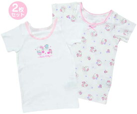サンリオ ハローキティ キッズ半袖肌着 2枚セット 女の子 Sanrio パンツ 下着 肌着 インナー 子供 幼稚園 サンリオ公式 148032 148041