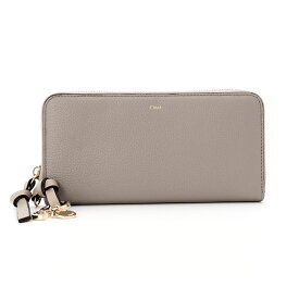 Chloe クロエ 長財布 レディース CHC21WP941 F57 053 グレー ALPHABET 高級 本革 大容量 財布 ウォレット ラウンドジップ ラウンドファスナー 女性 フェミニン シンプル 上品 レザー カーフスキン おしゃれ 収納力