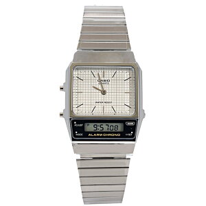 �J�V�I �r���v �����Y CASIO CLASSIC �z���C�g �V���o�[ AQ-800E-7A CASIO
