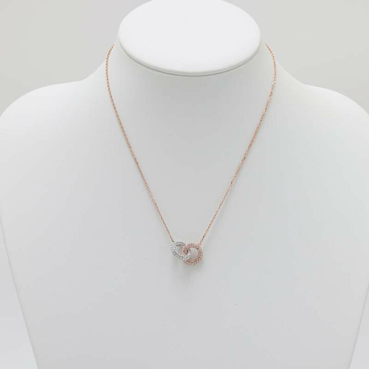 Swarovski サークルモチーフ ネックレス ゴールドカラー 