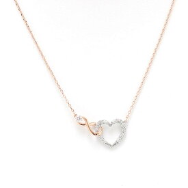 すぐに使える【2点で5％OFFクーポン】ネックレス レディース ローズゴールド シルバー スワロフスキー ペンダント Infinity Heart インフィニティハート SWAROVSKI 5518865 並行輸入品