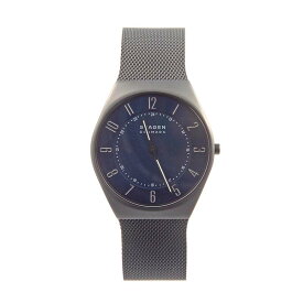 すぐに使える【2点で5％OFFクーポン】スカーゲン 腕時計 メンズ ブラック ブルー クオーツ クロノグラフ SKAGEN SKW6840 Grenen Solar Powered Watch