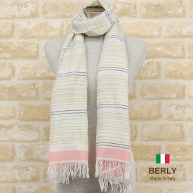 ストール 春夏イタリア製レディース・メンズ・ユニセックスberly-25019-pinkピンク・BERLYベリー【マフラー】【スカーフ】【stole】【women】【men】11000