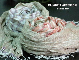 イタリア製/ストール 変わり織り3色ボーダーストールajugaCALABRIAACCESSORIカラブリアアクセサリー8900