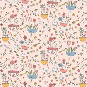 【USAコットン】【ブロード】チューリップ 小花 / Perfect Spoonful プリント生地 / ART GALLERY FABRICS BES31107-AGF