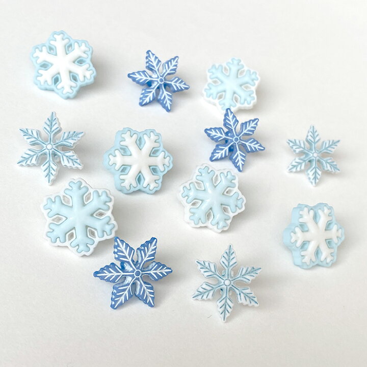 楽天市場】雪の結晶 ボタン 約12個セット【輸入ボタン】Buttons Galore 