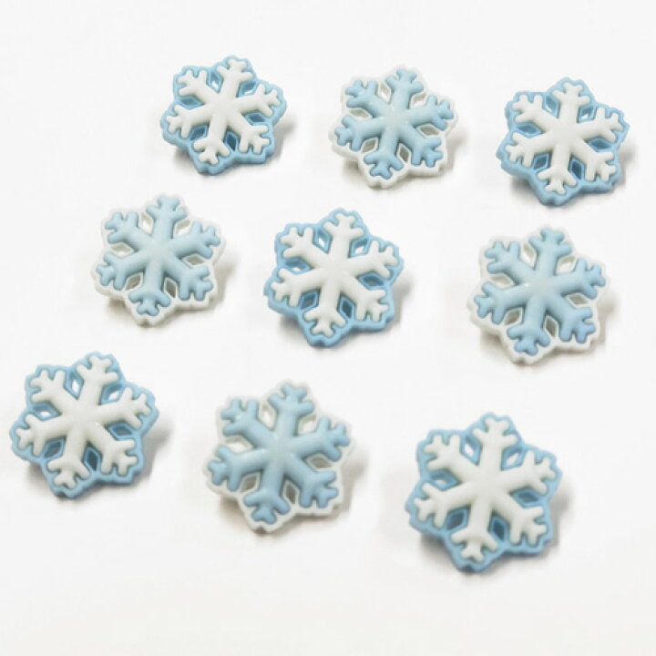 楽天市場】雪の結晶 ボタン 【輸入ボタン】【足つきボタン】 Christmas 