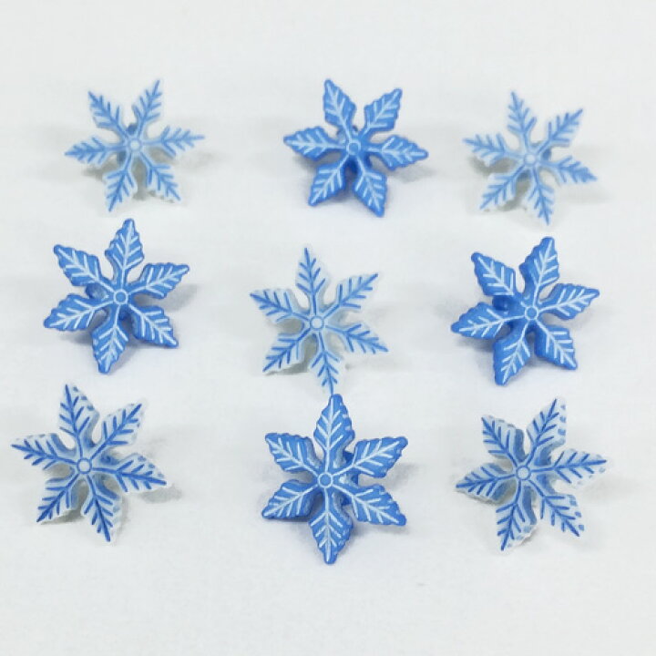 楽天市場】雪の結晶 ボタン 【輸入ボタン】【足つきボタン】 Christmas 