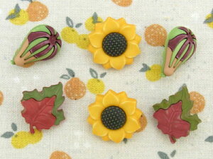 y݌ɌzyA{^z/Ђ܂/[v/JGfButtons Galore {^ 6Zbg@Fall FriendsiAutumn SplendorjBG-FA104