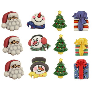 �y�A���{�^���zButtons Galore �{�^�� 3�Z�b�gHoliday Fun!�N���X�}�X/�T���^�N���[�X/�X�m�[�}��/�c���[/�M�t�g ���`�[�t�@CM120/121/122/123-BG