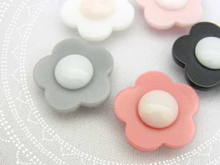 楽天市場 フランスボタン お花 モチーフ18mm 1個単位での販売です Sm 18mm 36p Rose Rosa
