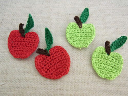 楽天市場 手編みモチーフりんご 1セット 2個入り Rose Rosa 楽天市場 手編みモチーフりんご 1セット 2個入り Rose Rosa