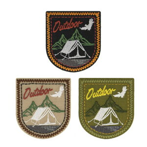 【在庫限り】OUTDOOR/テント/アウトドア モチーフ【ヨーロッパ製アップリケ/ワッペン】1個単位 No.16255-SM
