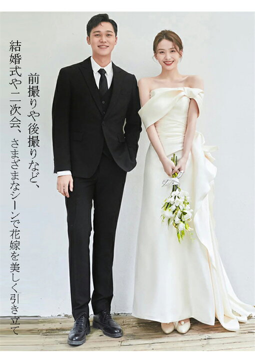 楽天市場】ウエディングドレス 二次会 前撮り 大きいサイズ 結婚式 