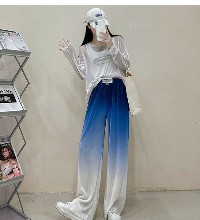 楽天市場】プリーツパンツ ワイドパンツ レディース 夏サマー  