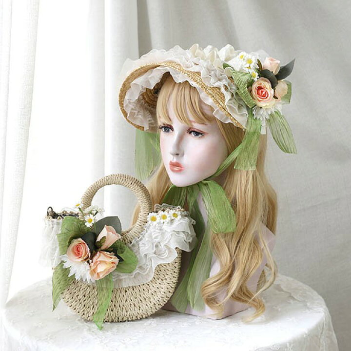 シュエット ハンドメイド 甘酸っぱい ボンネットハット 大正ロマン