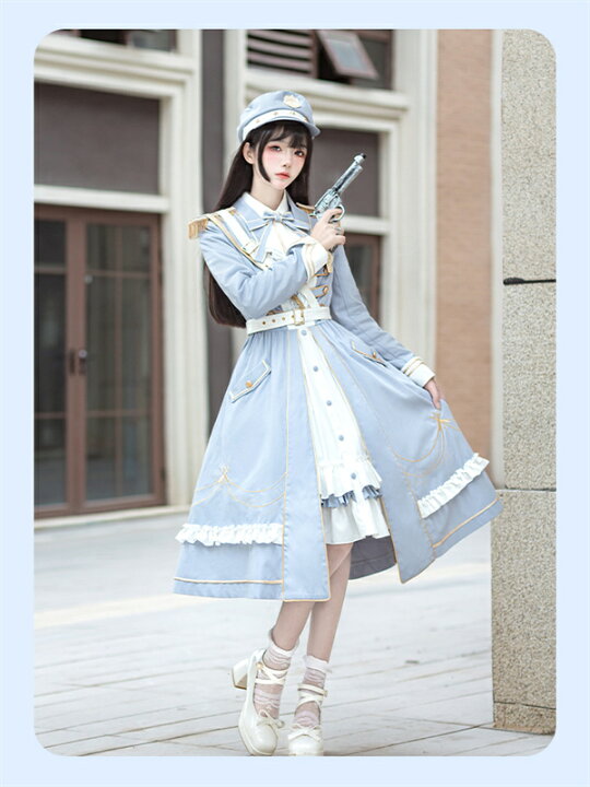 楽天市場】ミニロリ 軍服ロリータ ゴスロリ フルセット ワンピース 