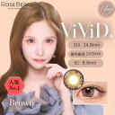 【ROSE BERRY 人気No1】VIVID. ローズベリー 韓国 カラコン ワンデー 1箱10枚入 bc 8.9 dia 14.8mm ワンデーカラコン 度あり 度なし サンドイッチ 製法 カラコンワンデー度あり 低含水 低含率 ワンデイカラコン ハーフカラコン ブラウン 茶色 ナチュラルカラコン コスプレ