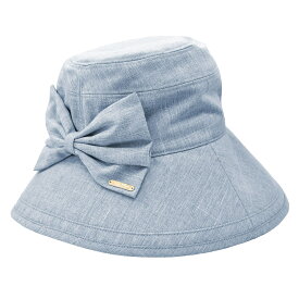 100％ 完全遮光 99％ではダメなんです！ リボンハット （総遮光タイプ）つば13cm（ポケット付）【Rose Blanc】折りたたみ 接触冷感 制菌加工 レディース つば広
