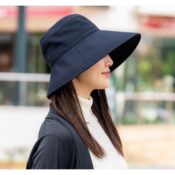 ロサブラン プレーンハット 完全遮光 100パーセント ブラック 帽子-
