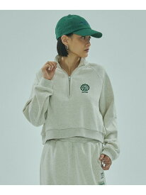 【SALE／5%OFF】ROSE BUD x SPALDING/ATHLETIC CLUB HALF ZIP ROSE BUD ローズバッド ジャケット・アウター その他のジャケット・アウター ホワイト グレー【RBA_E】【送料無料】[Rakuten Fashion]