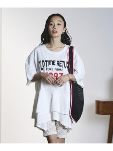 PEPLUM LOGO TEE ROSE BUD ���[�Y�o�b�h �g�b�v�X �J�b�g�\�[�ET�V���c �z���C�g �u���b�N�y���������z[Rakuten Fashion]